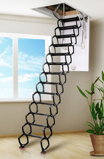 碳钢全自动伸缩楼梯